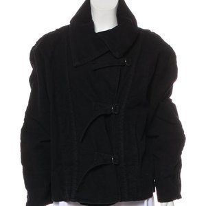Burberry black oversized cotton jacket US size 12